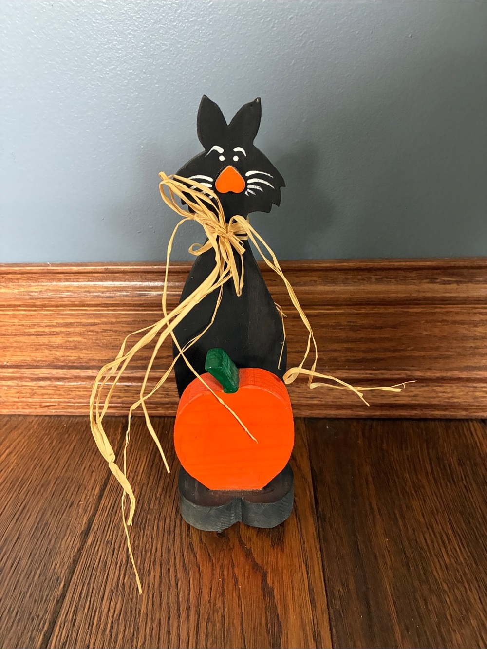 Black Cat Pumpkin Holiday Decor